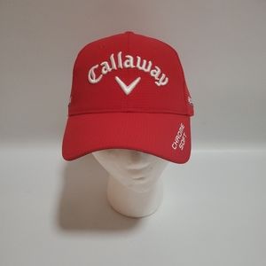 Callaway Rogue Chrome Soft Odyssey Adjustable Hat Red with White Letters NWT